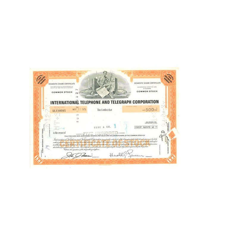 Internationnal Téléphone and Telegraph (Titre Cn)