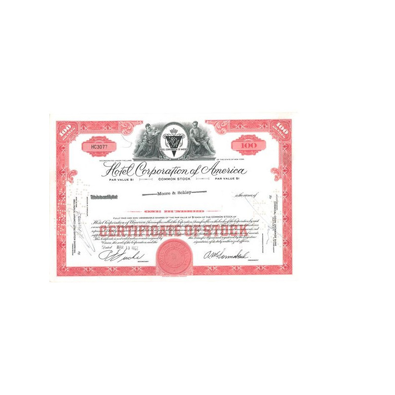Hotel Corp of America (Titre 100 Act)