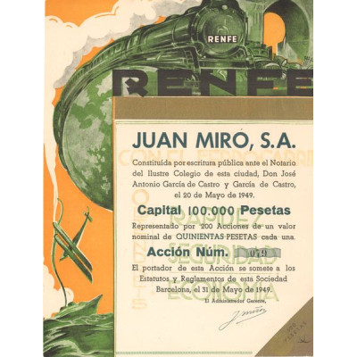 Renfe Juan Miro S.A. (Act 200 Pesetas)