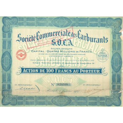 Sté Commerciale des Carburants S.O.C.A. (Act 100 F)