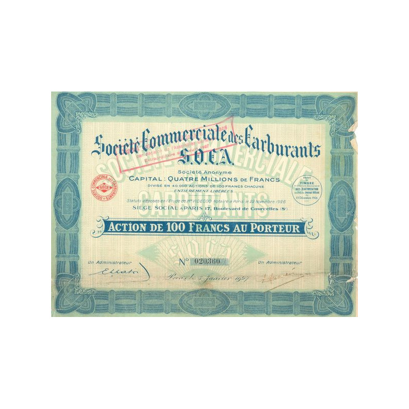 Sté Commerciale des Carburants S.O.C.A. (Act 100 F)