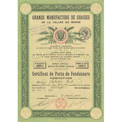 Grande Manufacture de Chaises de la Vallée du Rhone (PF)