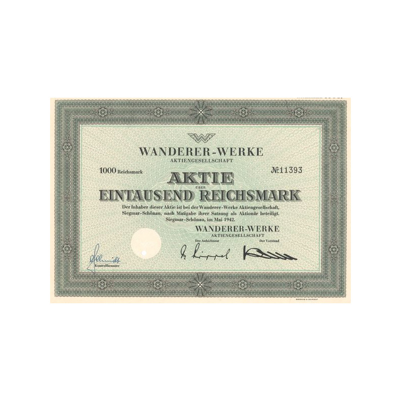 Wanderer-Werke (Act 1000 Reichsmark)
