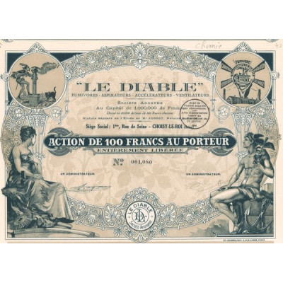 "Le Diable" Fumivores - Aspirateurs - Accélérateurs - Ventilateurs S.A. (Act 100 F)