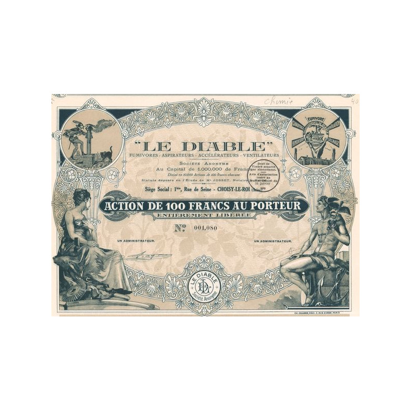"Le Diable" Fumivores - Aspirateurs - Accélérateurs - Ventilateurs S.A. (Act 100 F)