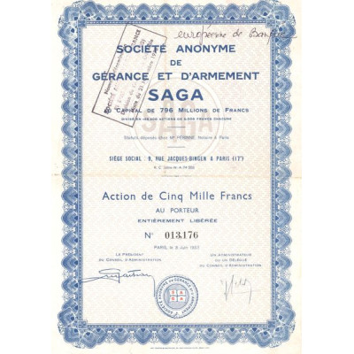 S.A. de Gérance et d'Armement SAGA (Act 5000 F)