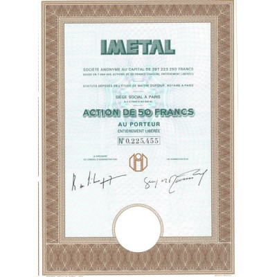 IMETAL S.A. (Act 50 F)