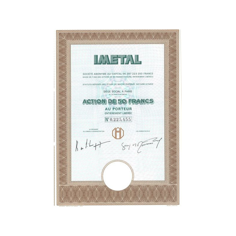 IMETAL S.A. (Act 50 F)