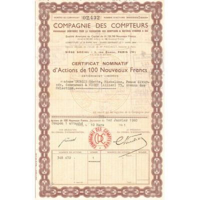 Cie des Compteurs (Act 100 NF)