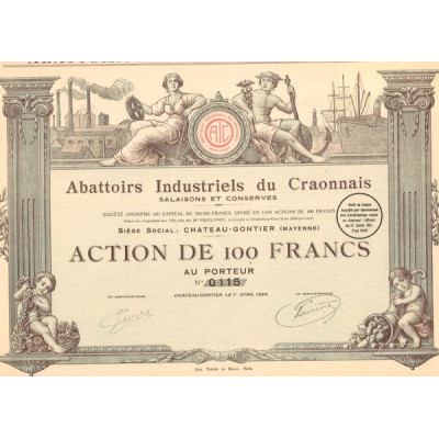 Sté des Abattoirs Industriels du Craonnais (Act 100 F)