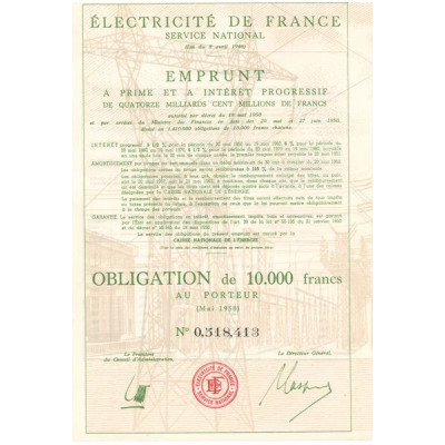 Electricité de France (Obl 10000 F)