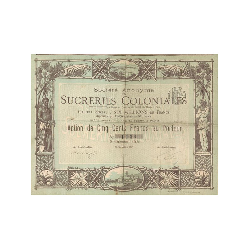 S.A. des Sucreries Coloniales (Act 500 F)