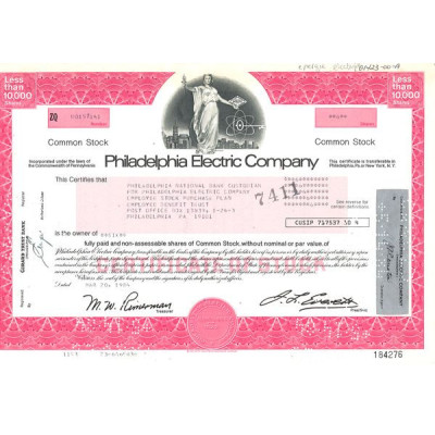 Philadelphia Electric Cy (Rose)(Titres 06 Act)