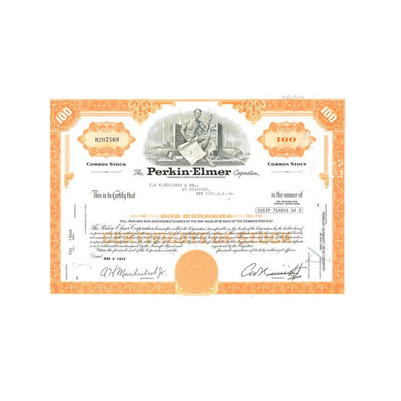 The Perkin-Elmer Corp (Orange)(Titres 100 Act)