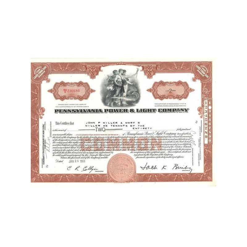 Pennsylvania Power & Light Cy (Certif Nomin)