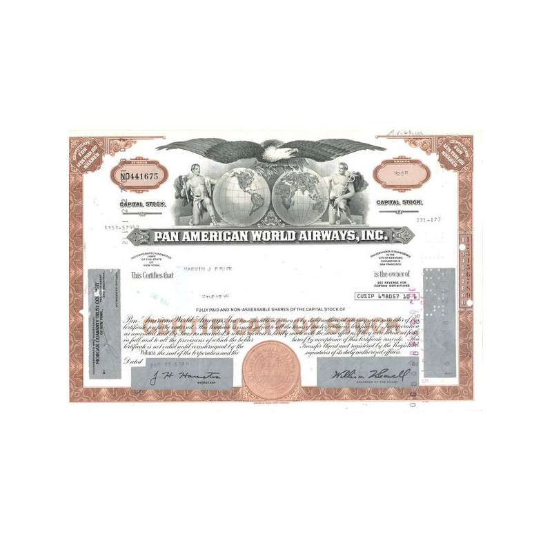 Pan Américan World Airways Inc (Marron)(CN)