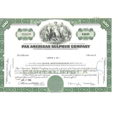 Pan Américan Sulphur Cy (CN 100 Act)
