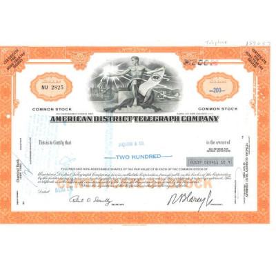 American District Telegraph Cy (Titre 200 Act)