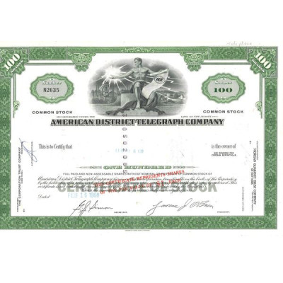 American District Telegraph Cy (Titre 100 Act)