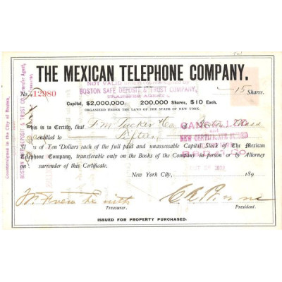 The Mexican Telephone Cy (Titre 15 Act)