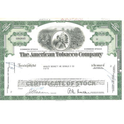 The American Tobacco Cy (Titre 50 Act)