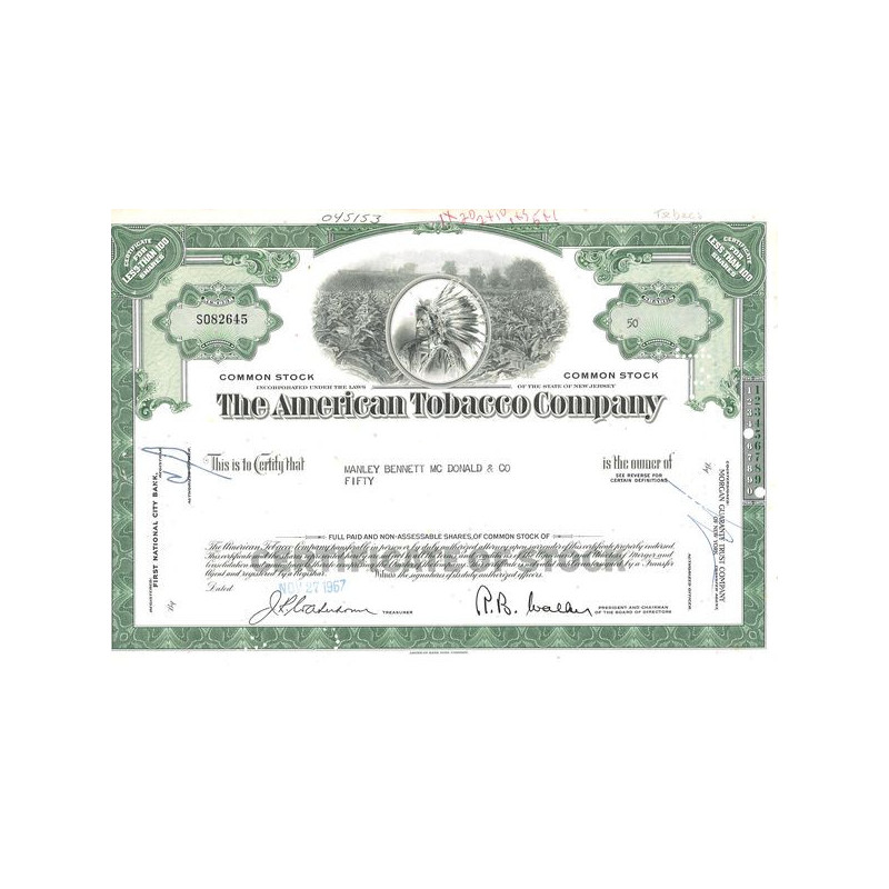 The American Tobacco Cy (Titre 50 Act)