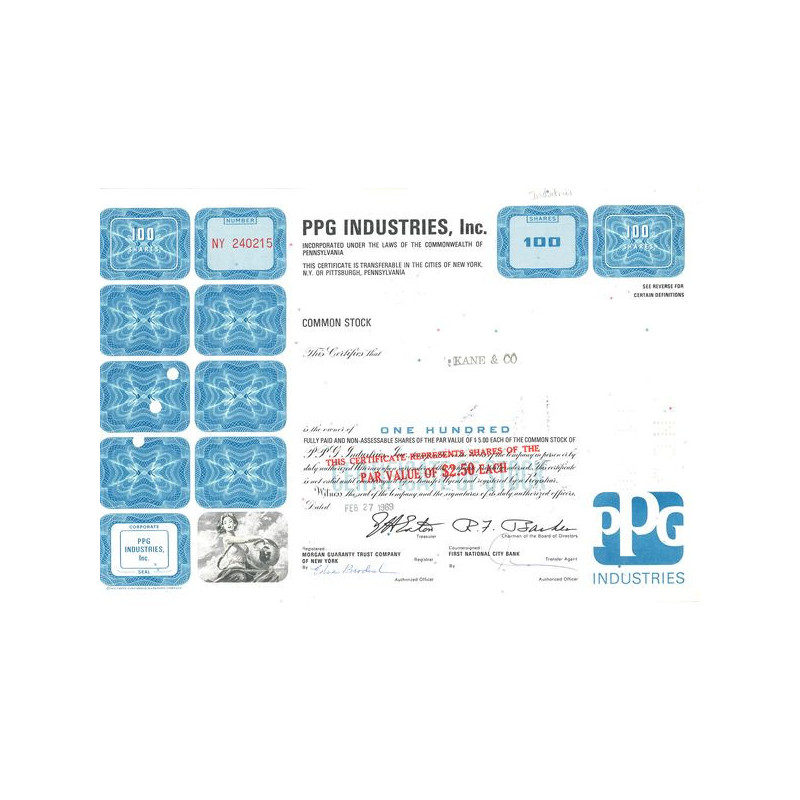 PPG Industries Inc (Titre 100 Act)