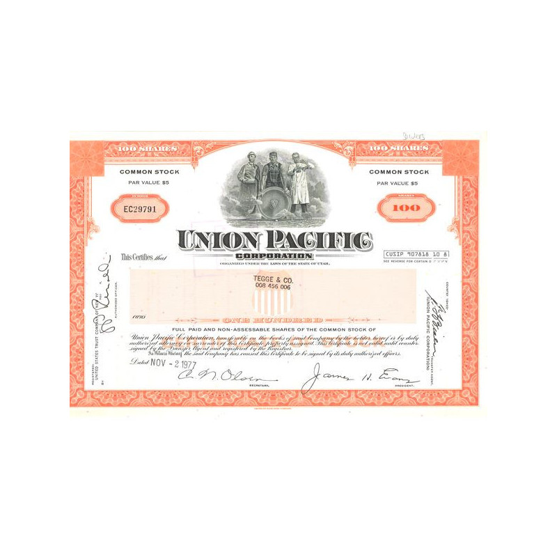 Union Pacific Corp (Titre 100 Act)