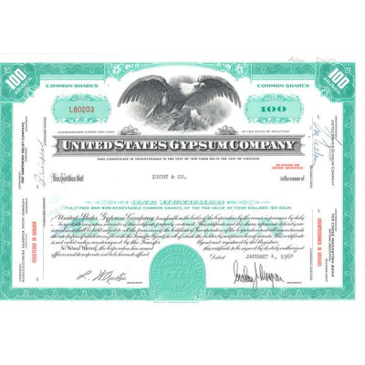 United States Gypsum Cy (Titre 100 Act)