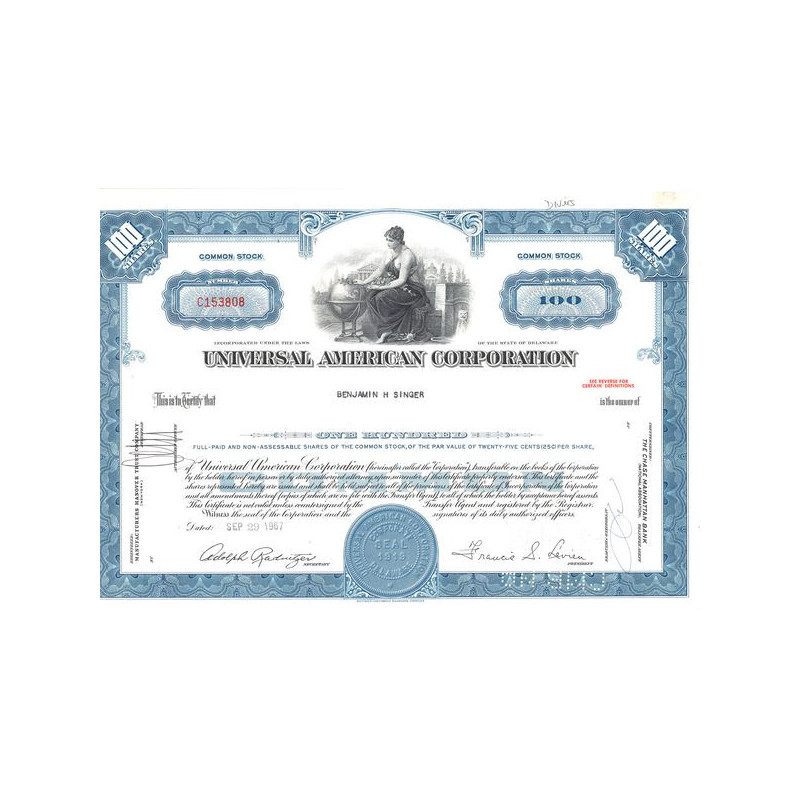 Universal American Corp (Titre 100 Act)