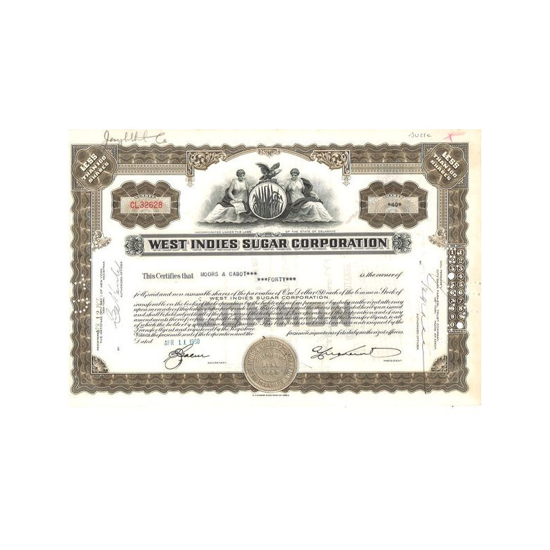 West Indies Sugar Corp (Titre 40 Act)