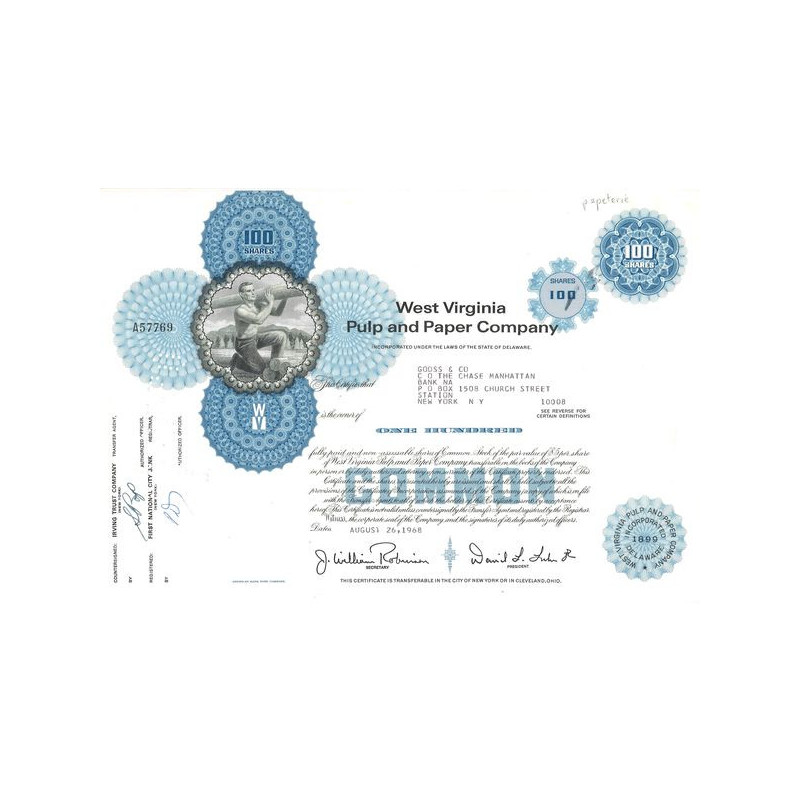 West Virginia Pulp and Paper Cy (Bleu)(Titre 100 Act)