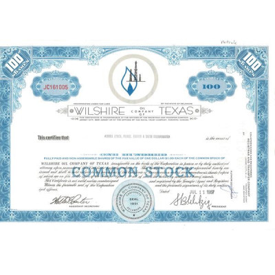 Wilshire Oil Cy of Texas (Titre 100 Act)