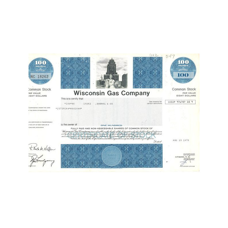 Wisconsin Gas Cy (Titre 100 Act)