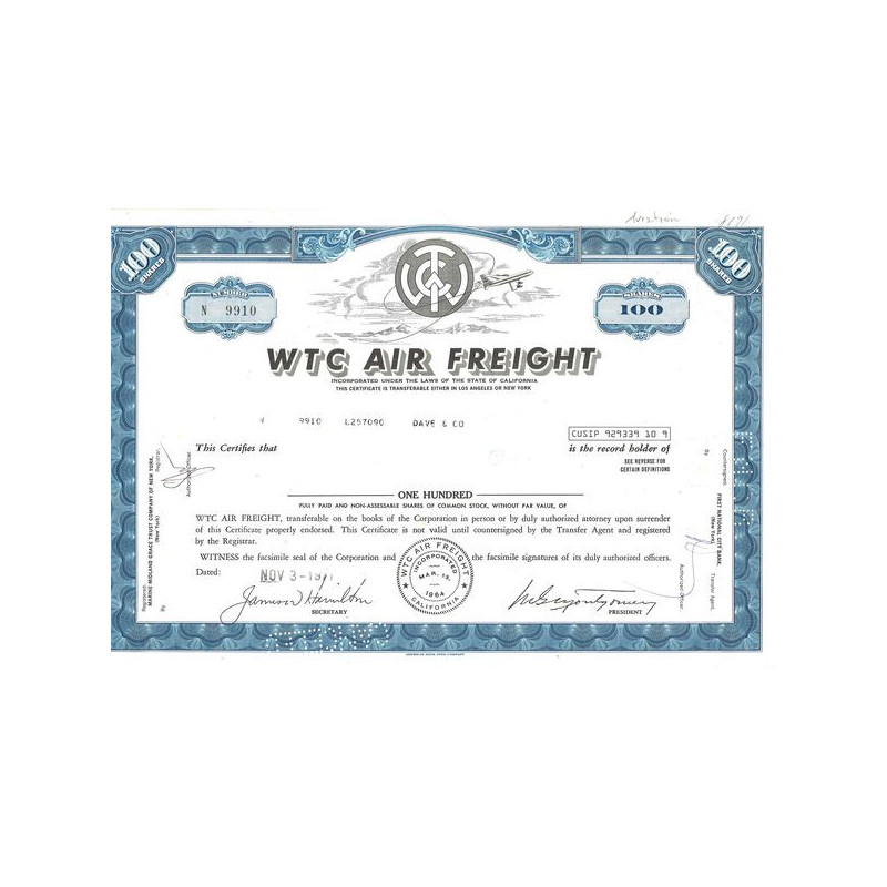 WTC Air Freight (Titre 100 Act)