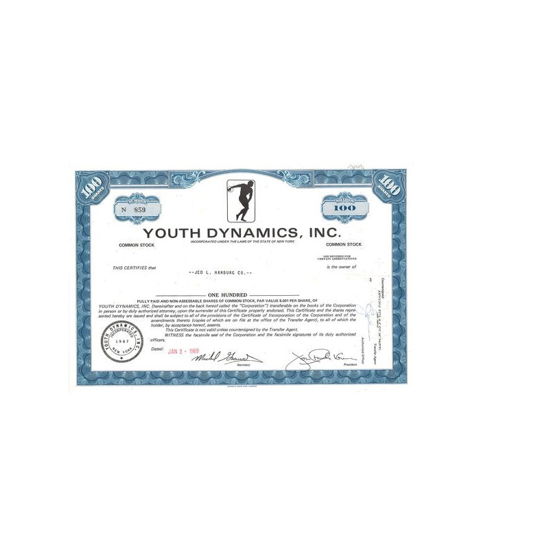 Youth Dynamics Inc (Titre 50 Act)