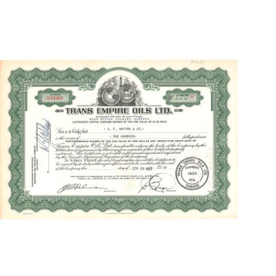 Thiokol Chemical Corp (Titre 100 Act 1$)