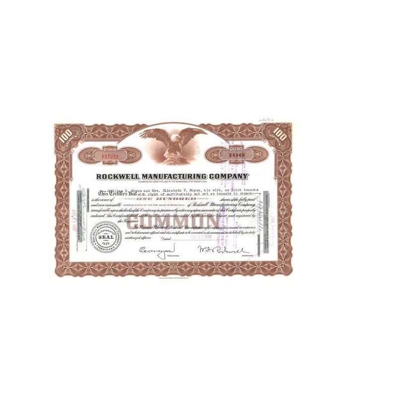 Rockwell Spring and Axle Cy (Marron)(Titre 100 Act)