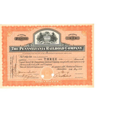 The Pennsylvania Railroad Cy (Certif Nomin Titre 03 Act)