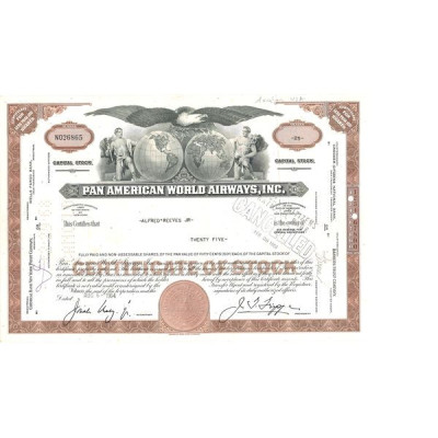 Pan American World Airways Inc (Titre 25 Act)