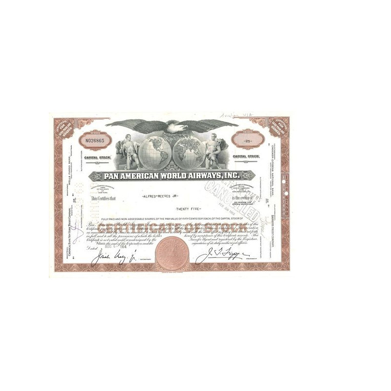 Pan American World Airways Inc (Titre 25 Act)