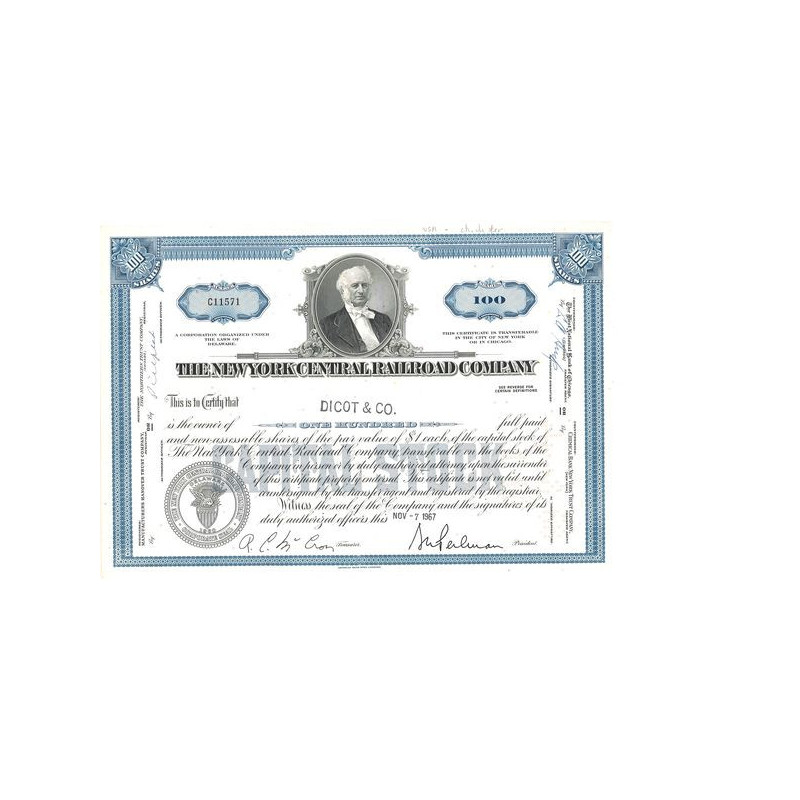 The New York Central Railroad Cy (Titre 100 Act)