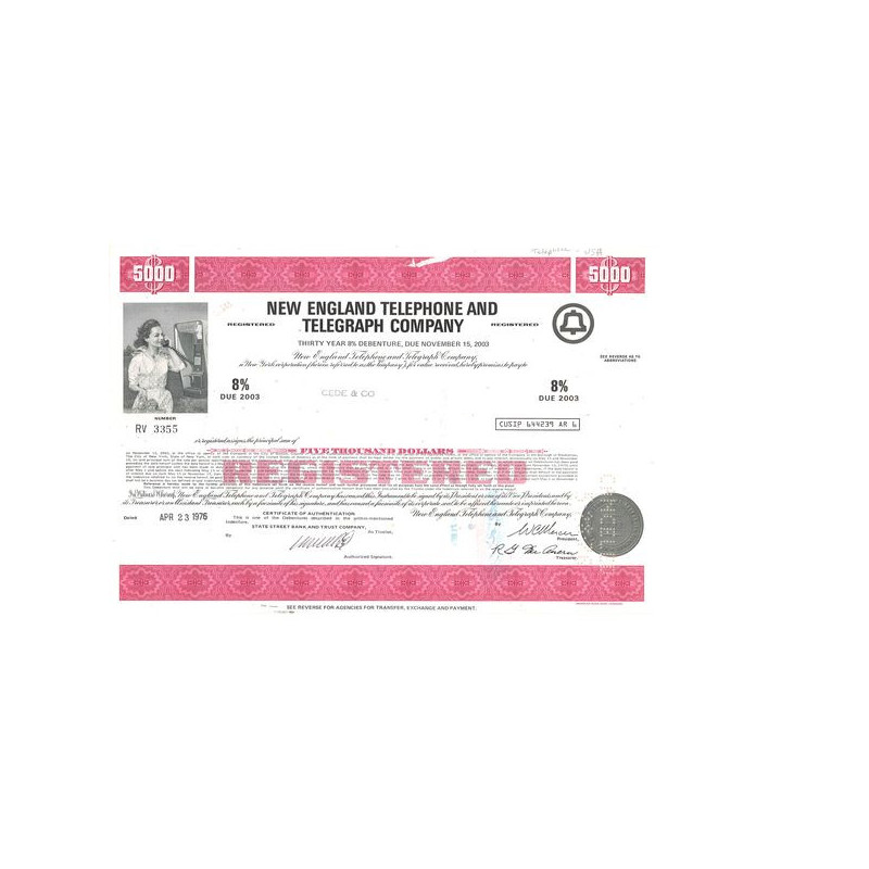 New England Telephone and Telegraph Cy (Act 5000 $)