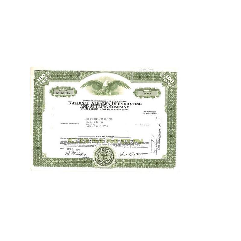 National Alfalfa Dehydrating and Milling Cy (Titre 100 Act)