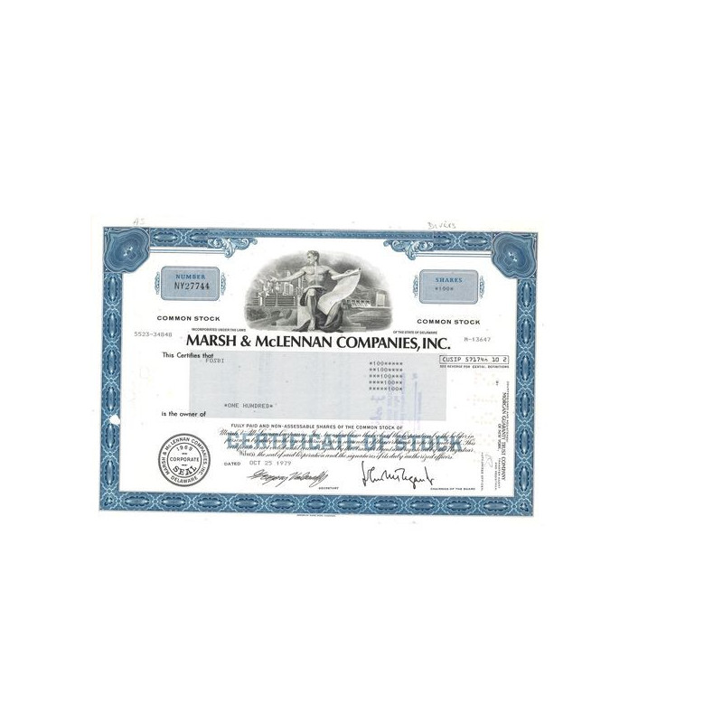 Marsh & McLENNAN Cy Inc (Titre 100 Act)