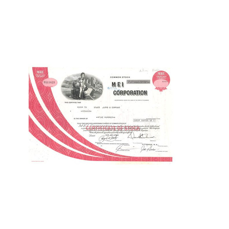 MEI Corp (CN Titre 100 Act 500 $)