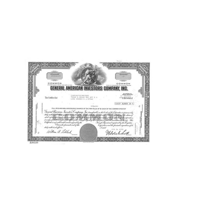 Général American Inverstors Cy Inc (Titre 02 Act)