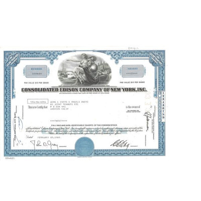 Consolidated Edison Cy of New York Inc (Titre 20 Act)