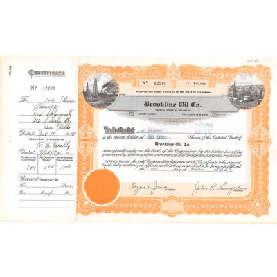 Brookline Oil Co (Titre 100 Act)