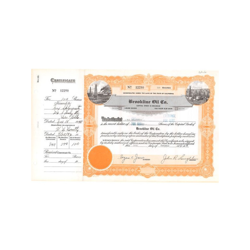 Brookline Oil Co (Titre 100 Act)